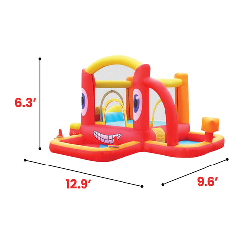 Bounce House Flying Car Bouncer with Slide