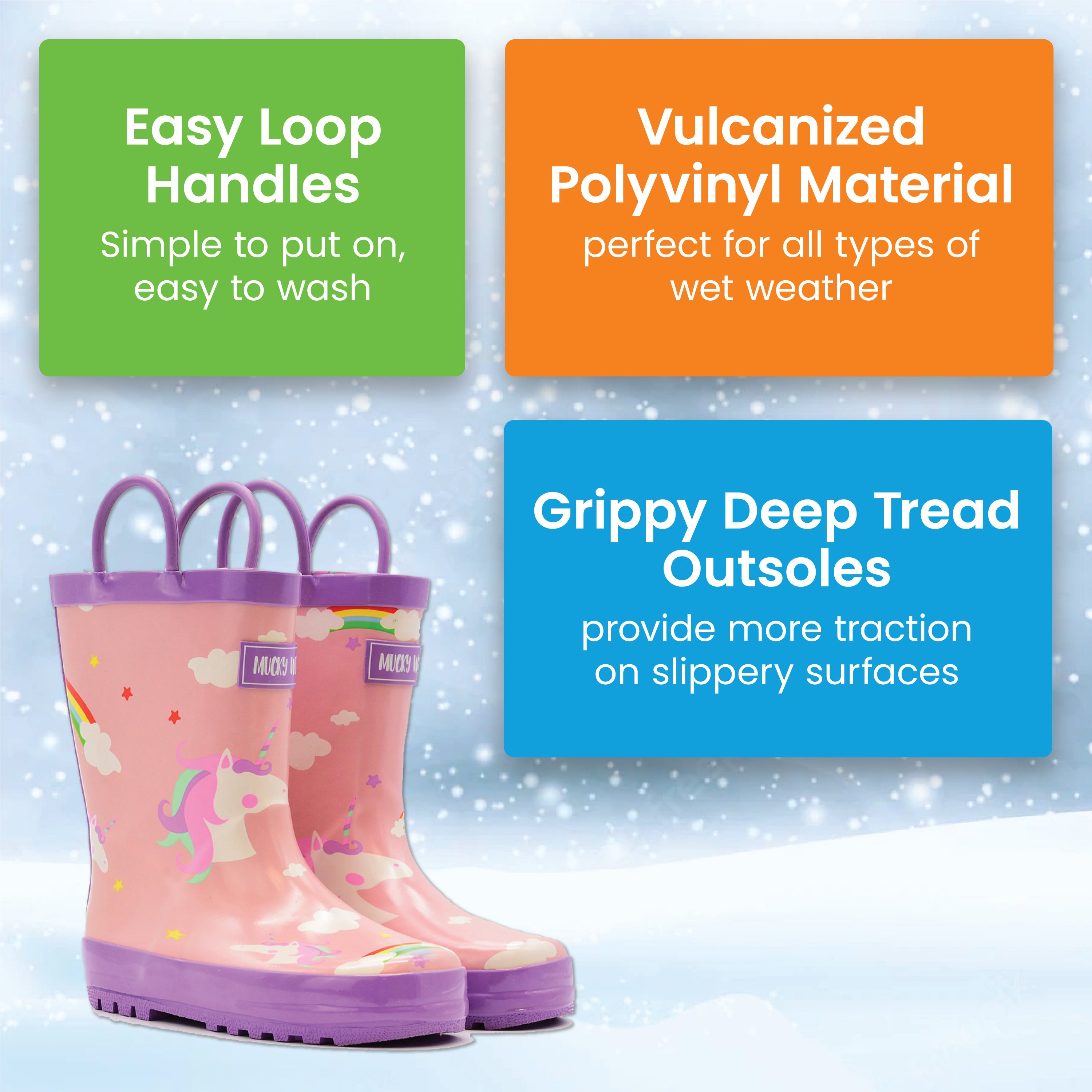 Unicorns Pink Collection Loop Boots